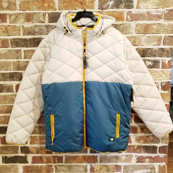 Vans Other - Vans MTE 1 Colorblock WINTER Puffer Jacket Oatmeal Teal 0A7S8G Men’s XXL NEW